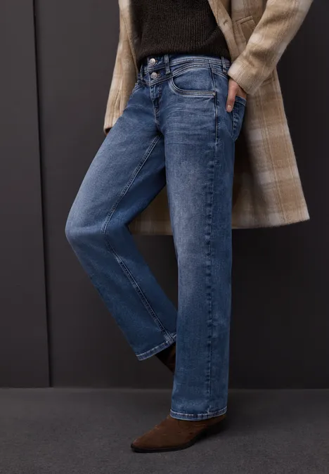 Straight Legs jeans Medium Blue Random Washed