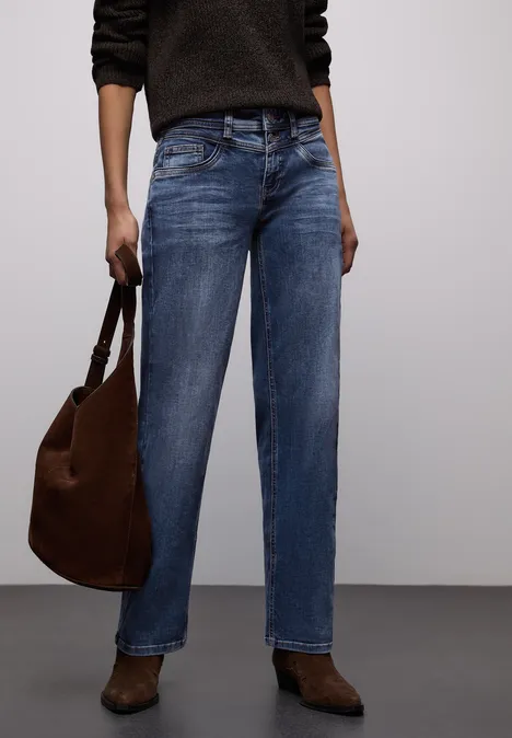 Straight Legs jeans Medium Blue Random Washed