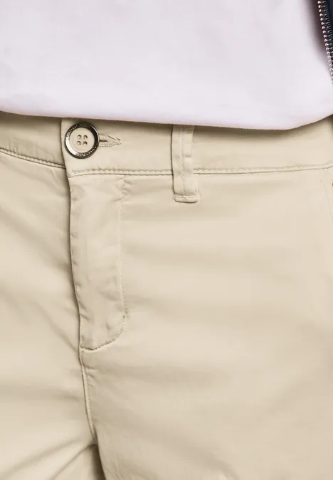 Slim Legs Chino en mélange de lyocell cobble stone