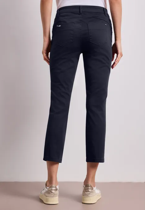 7/8 Slim Leg Hose im Satin-Look shadowed navy