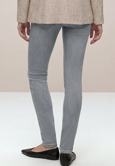 Mid Waist Slim Legs jeans in Slim Fit light grey random wash