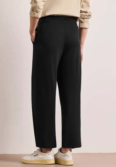 High Waist Wide Leg Pantalon Loose Fit Black