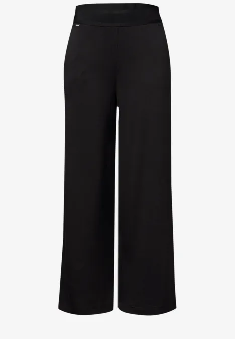 High Waist Wide Leg Pantalon Loose Fit Black