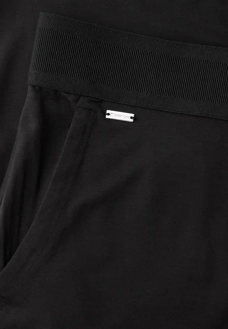 High Waist Wide Leg Pantalon Loose Fit Black