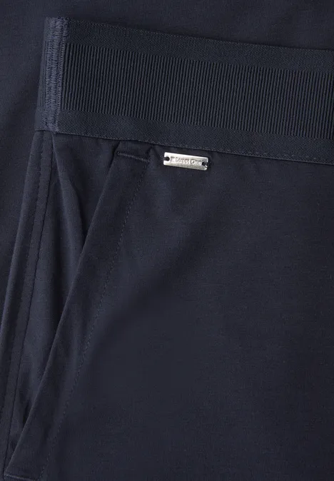 High Waist broek met wijde pijpen in Loose Fit deep blue