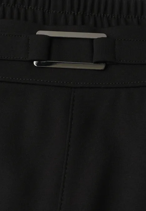 Straight Leg Hose mit Schnallendetail Black