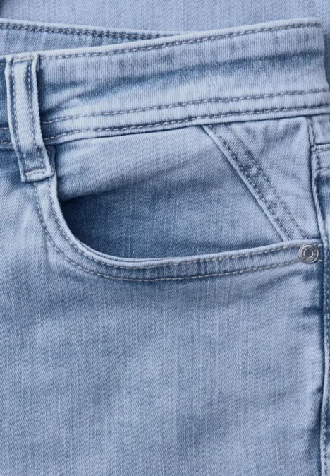 Jeans Low Waist Slim Leg en Casual Fit light blue random wash
