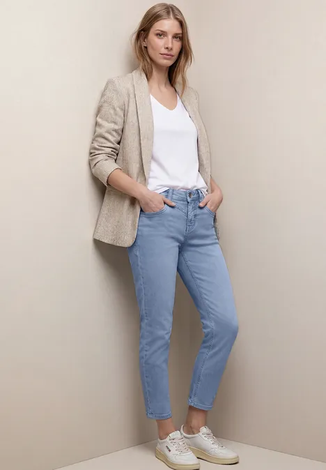 7/8 Slim Leg Jeans im Casual Fit light blue random wash