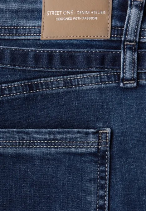 Wide Legs Jeans Medium Blue Soft washed