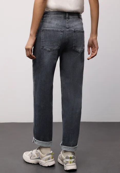 Jeans Straight Legs Steel Grey washed