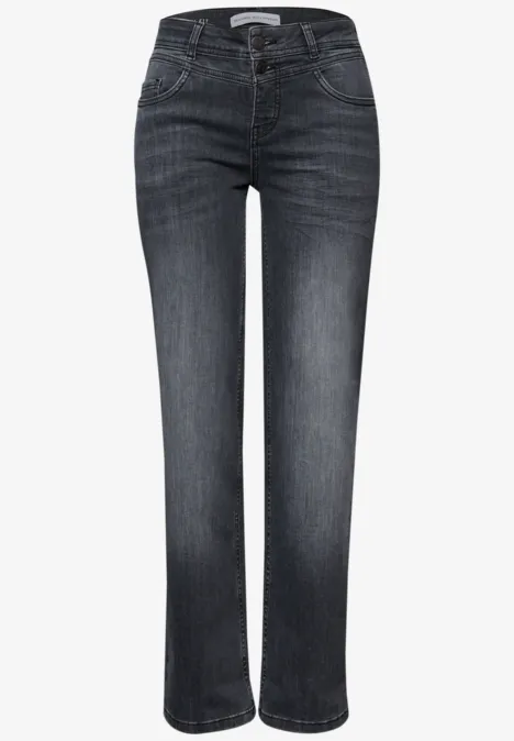 Jeans Straight Legs Steel Grey washed
