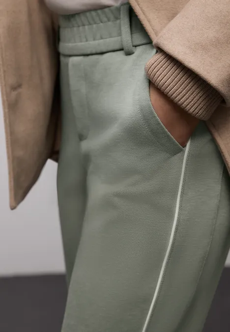 Hose mit Tape-Detail dark mint green