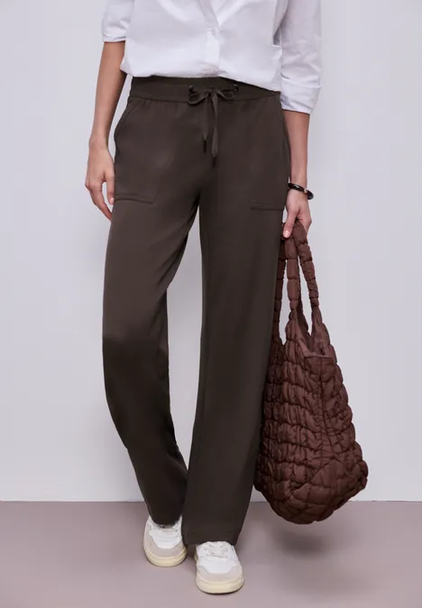 Spodnie z prostymi nogawkami molten earth
