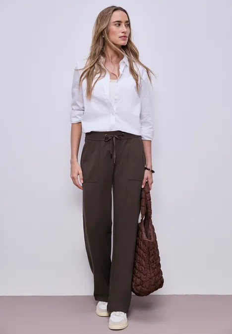 Spodnie z prostymi nogawkami molten earth