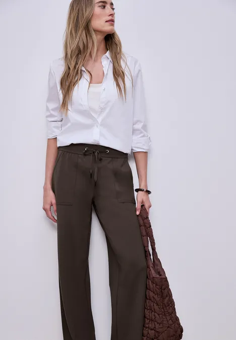 Spodnie z prostymi nogawkami molten earth