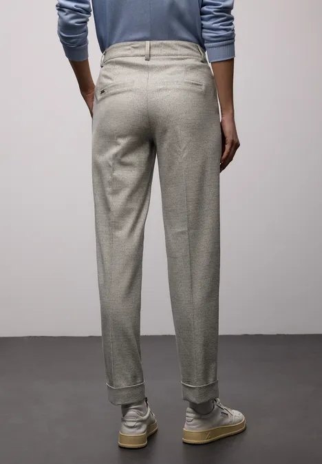 Broek met smalle pijpen off white