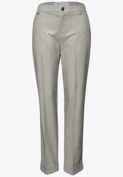 Broek met smalle pijpen off white