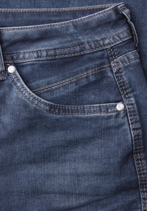 Jeansy z luźnymi nogawkami Medium Blue Washed