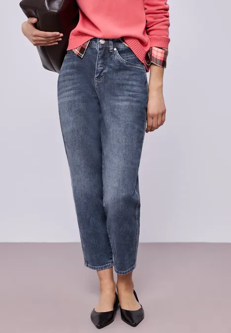 Jeansy z luźnymi nogawkami Medium Blue Washed