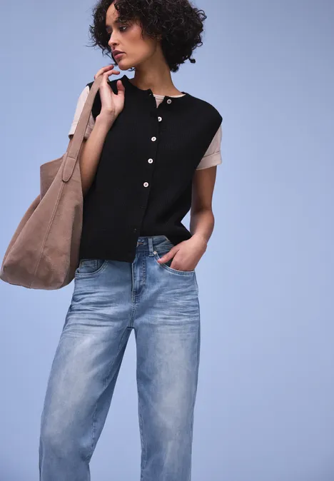 Jeansy ze zwężanymi nogawkami Light Blue Washed