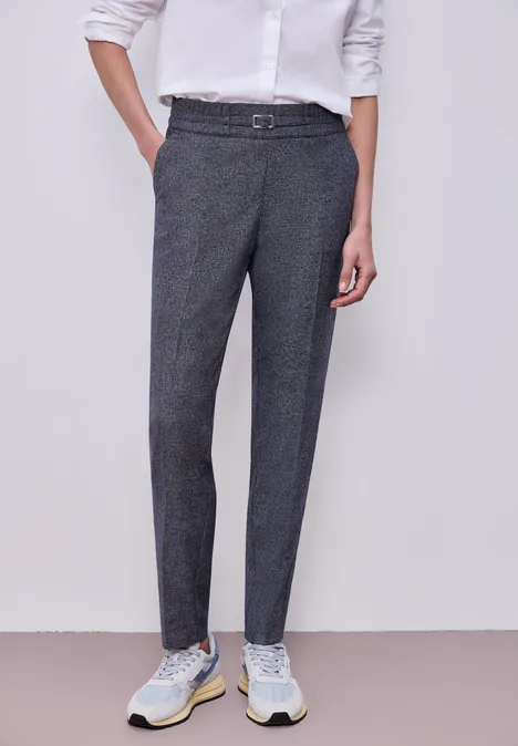 Melanżowe spodnie shadowed navy