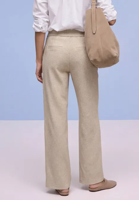 Pantalon Straight Legs cotton beige