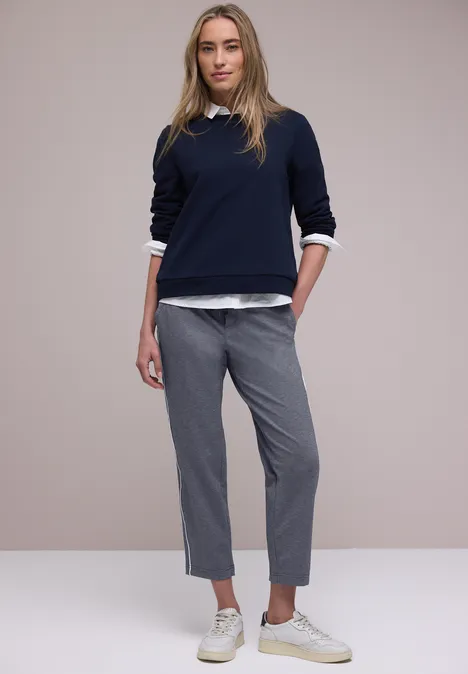 Broek met smalle pijpen shadowed navy