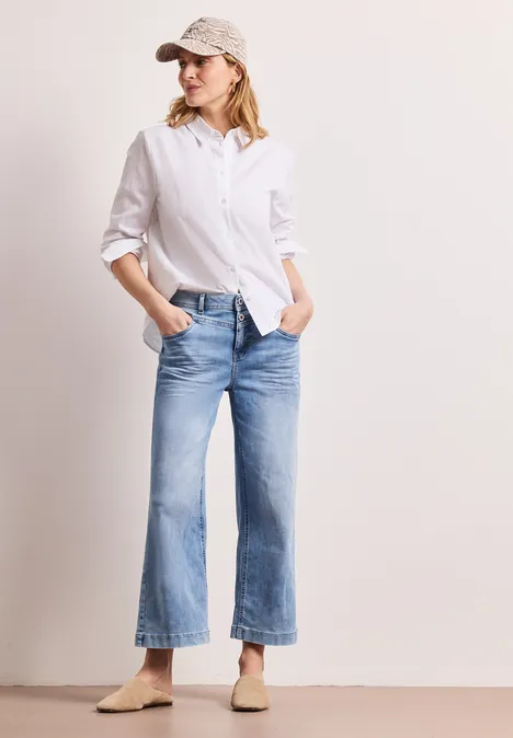 High Waist Wide Leg Jeans im Loose Fit light blue wash