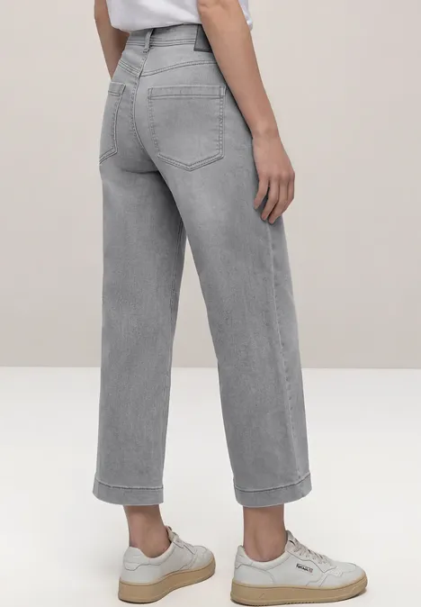 High Waist Wide Leg Jeans im Loose Fit light grey wash