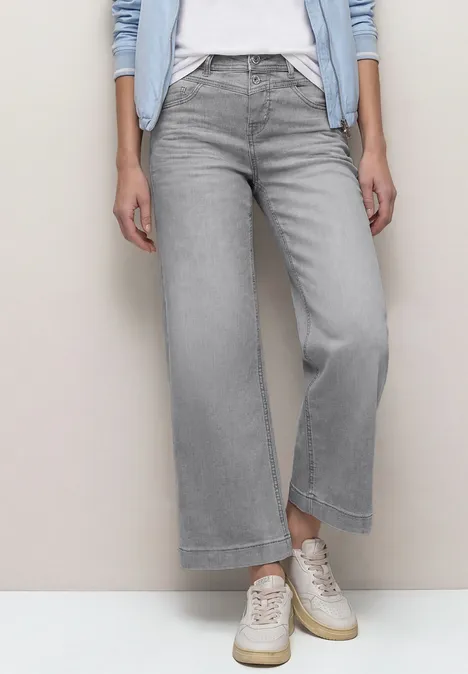 High Waist Wide Leg Jeans im Loose Fit light grey wash