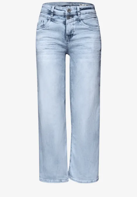 Wide Leg Jeans bleached random wash