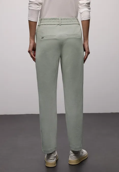 Broek met smalle pijpen dark mint green Broek met smalle pijpen dark mint green