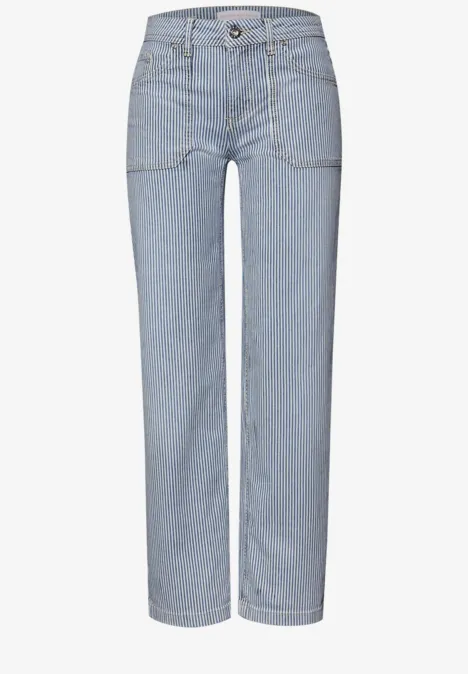 Jeans Straight Legs indigo striped wash Jeans Straight Legs indigo striped wash