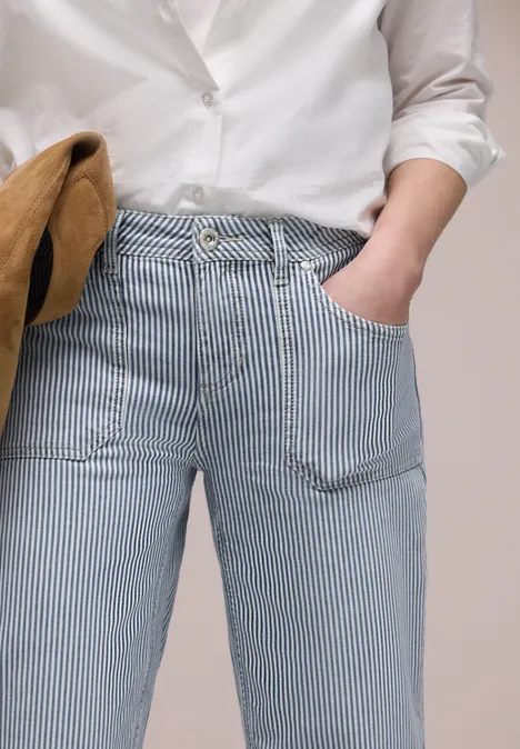 Jeans Straight Legs indigo striped wash Jeans Straight Legs indigo striped wash
