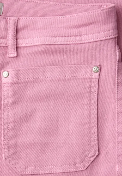 Jeansy z nogawką Straight Leg z detalami u dołu pink washed