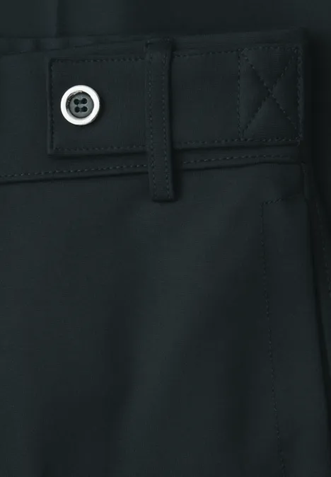 Wide Leg Hose mit Knopfdetail pine grove green