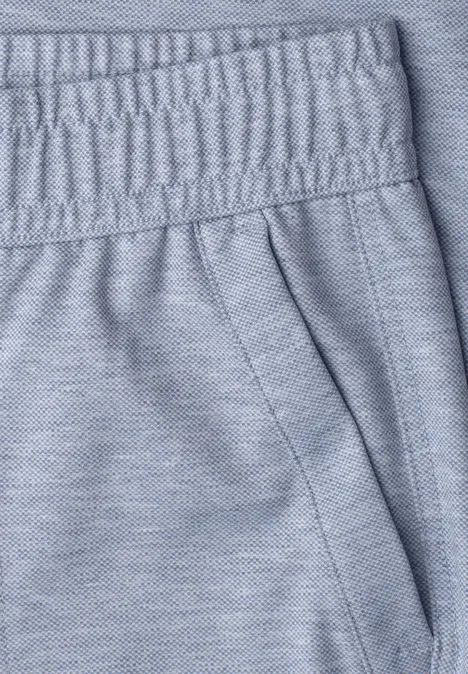 Mid Waist Slim Leg Hose mit Elastikbund country blue mel.