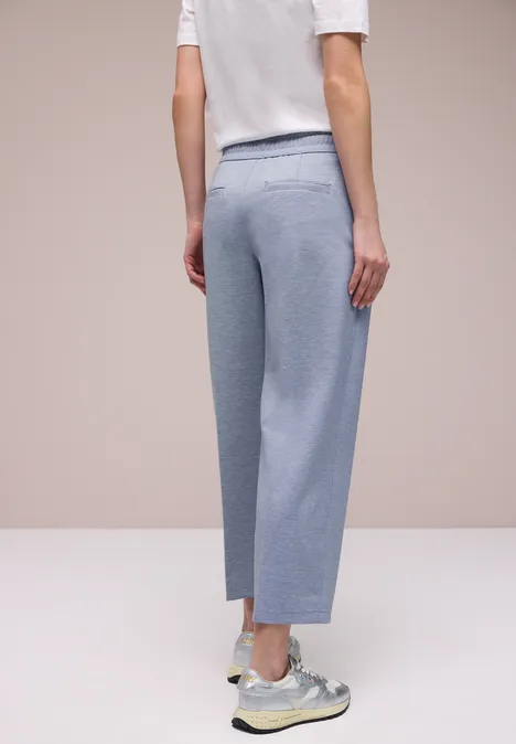 Wide Leg Hose mit Elastikbund country blue mel. Wide Leg Hose mit Elastikbund country blue mel.