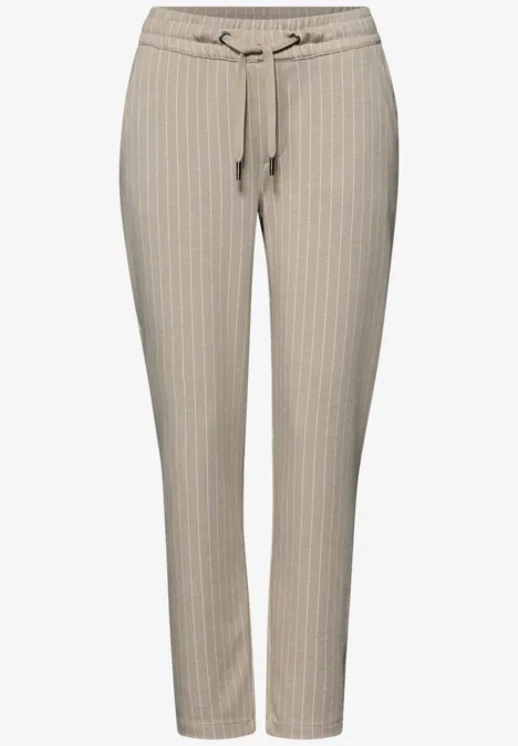 Straight Leg Hose mit Streifen safari beige