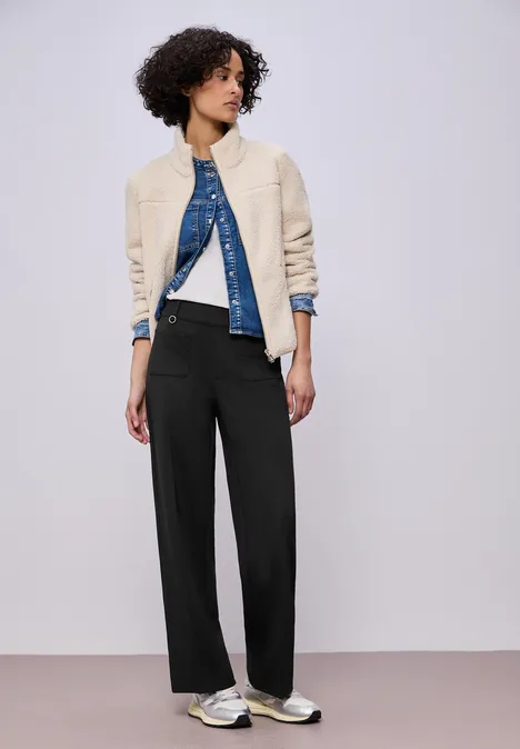 Spodnie z prostymi nogawkami Black Spodnie z prostymi nogawkami Black