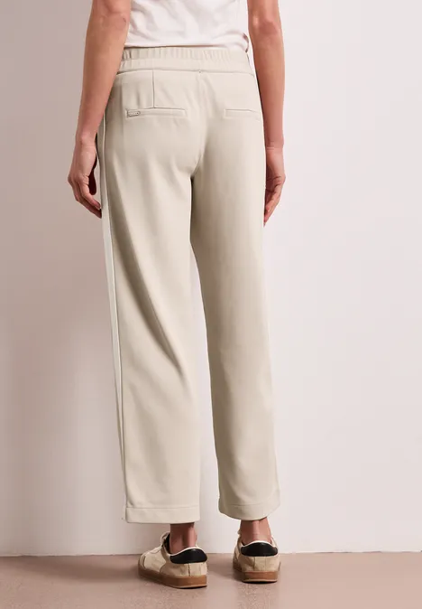 Wide Leg Hose mit Gallonstreifen clay sand