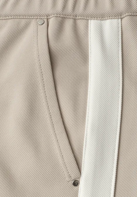 Wide Leg Hose mit Gallonstreifen clay sand