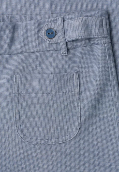 Wide Leg Pantalon avec détails de boutons hushed blue