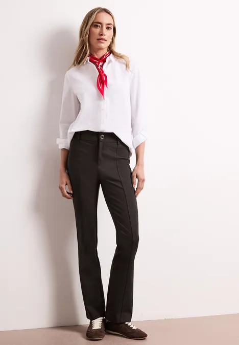 Pantalon High Waist Bootcut en Skinny Fit espresso brown