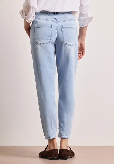 High Waist Barrel Leg Jeans en Loose Fit Ultra Bleached Wash