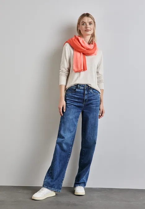 Langer Schal peachwood orange