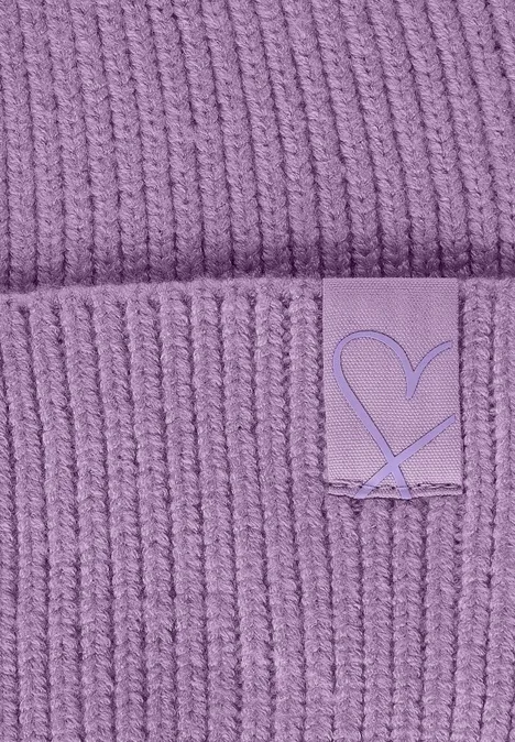 Strick Beanie pure lilac melange