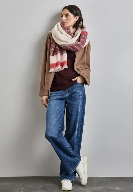 Langer Colourblock Schal multicolor