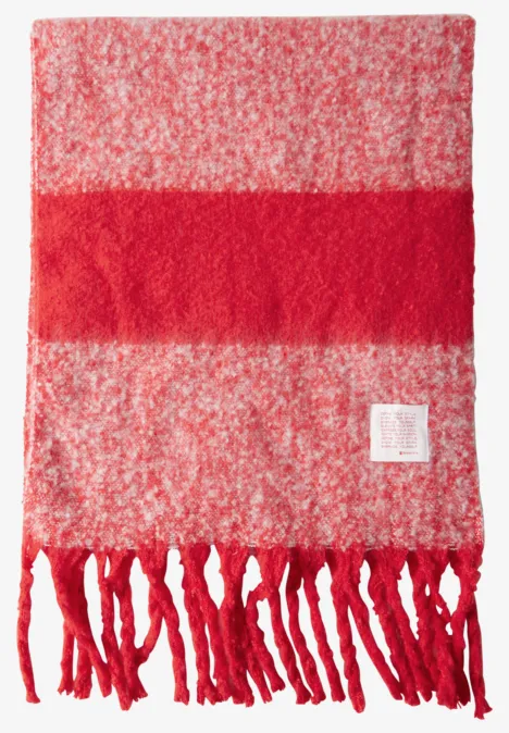 Schal mit Fransen mandarin red