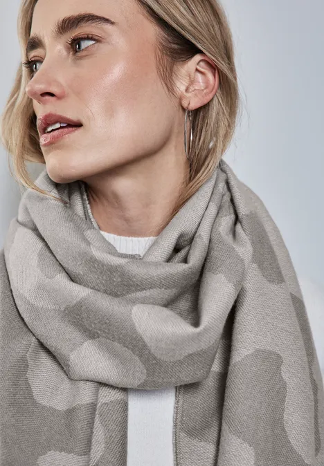 Softer Jaquard Schal frost grey melange
